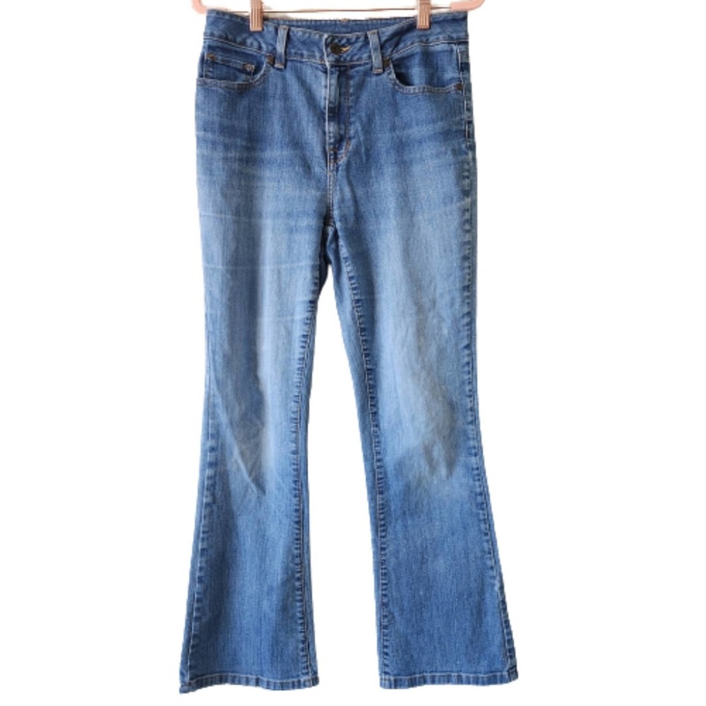 L L BEAN Classic Fit Jeans Medium Wash Women's 6 #0038